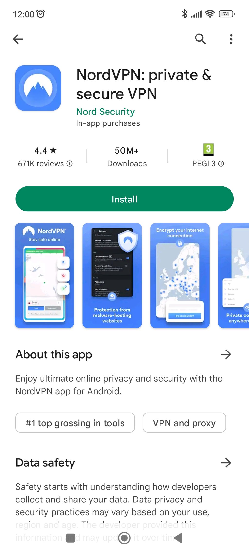 NordVPN on Google Play Store