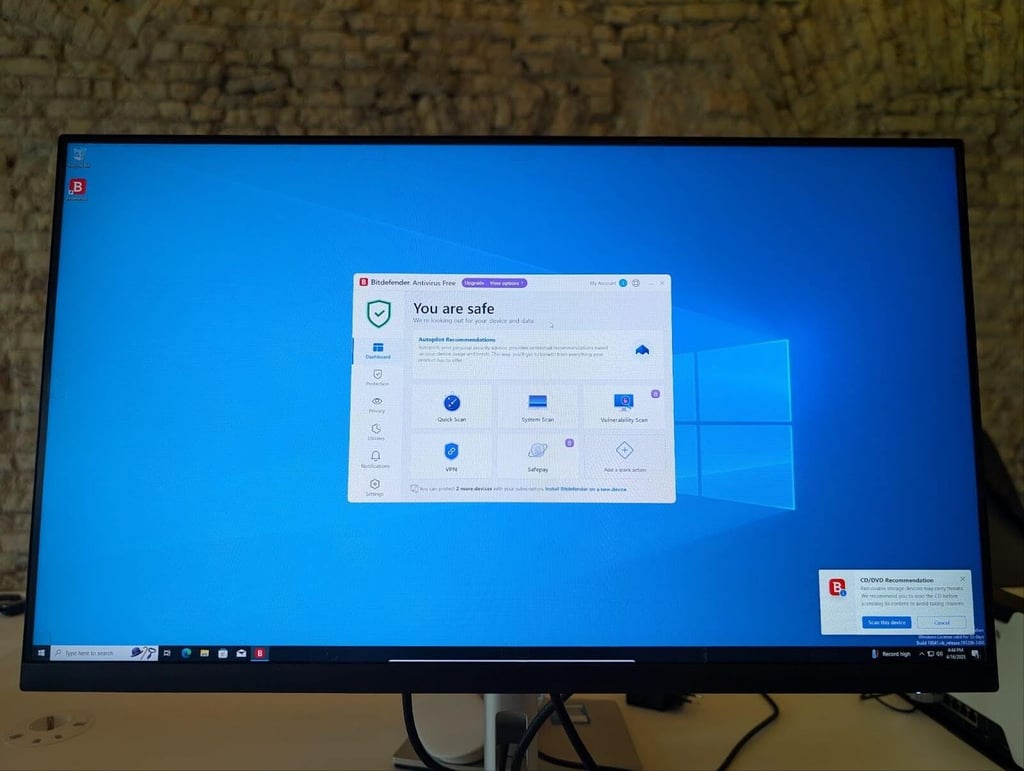 Bitdefender desktop interface