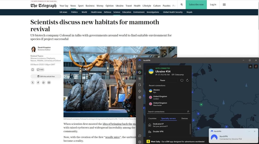 Bypass the Telegraph paywall with NordVPN