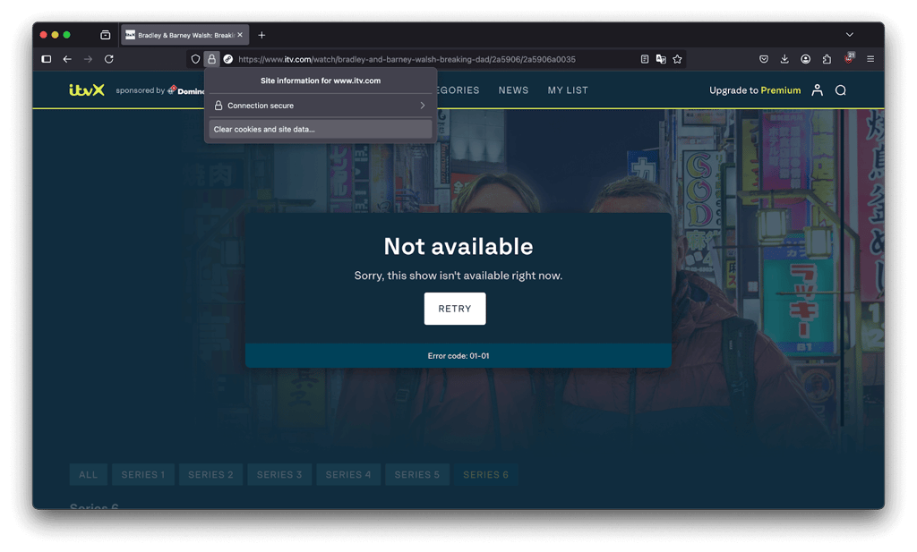Clearing cookies and browser data