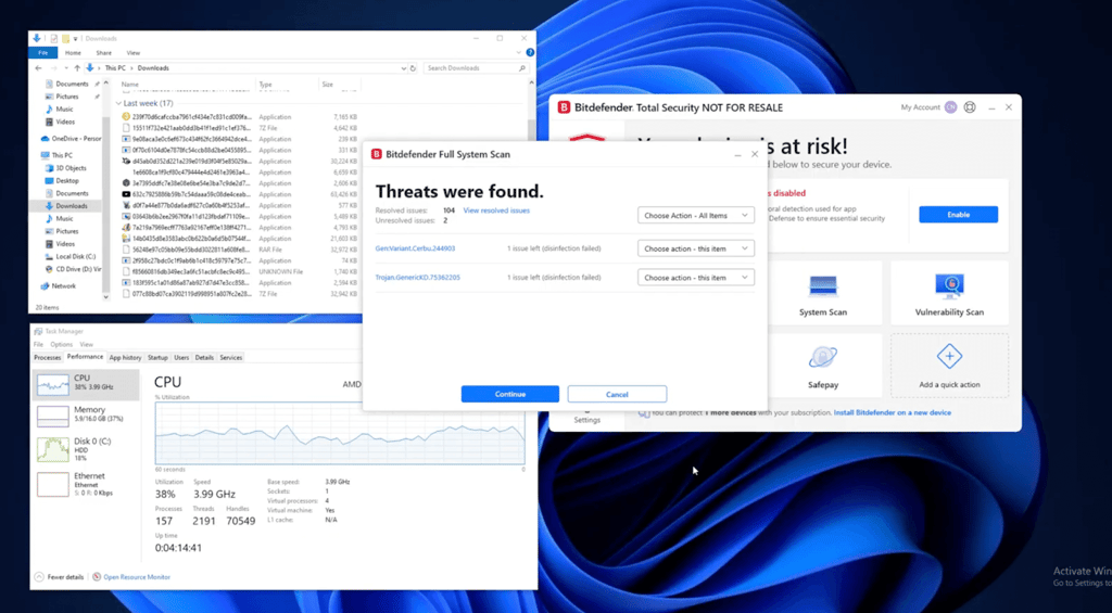 Bitdefender malware test