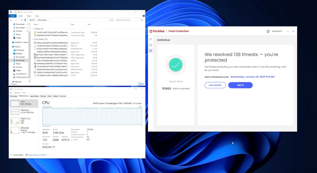 McAfee malware test