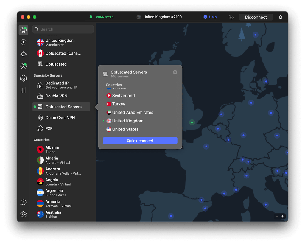 NordVPN obfuscated servers