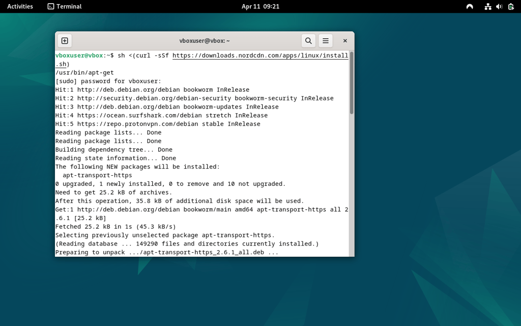 NordVPN Linux CLI app