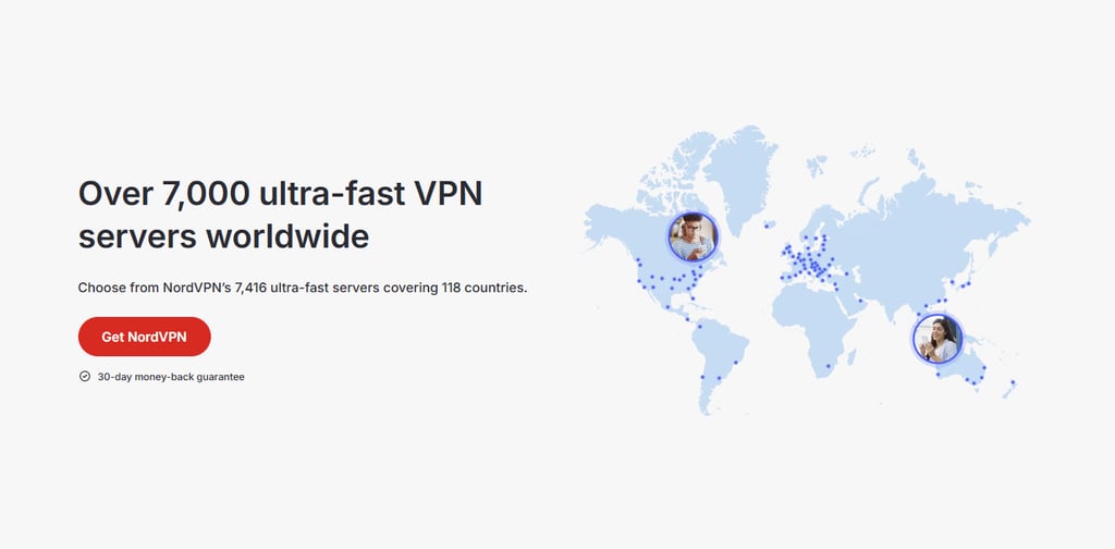 NordVPN has over 7,000 high-speed servers