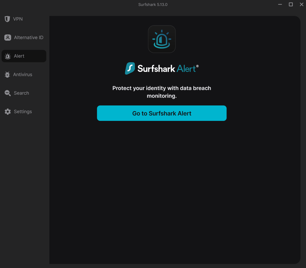 Surfshark Alert feature