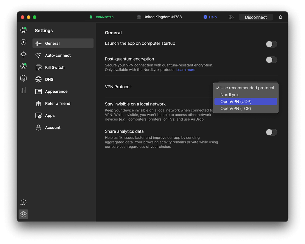 NordVPN encryption protocols
