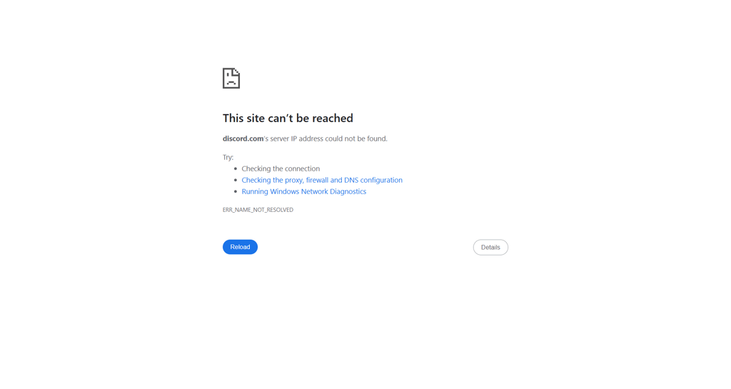Discord website blocked