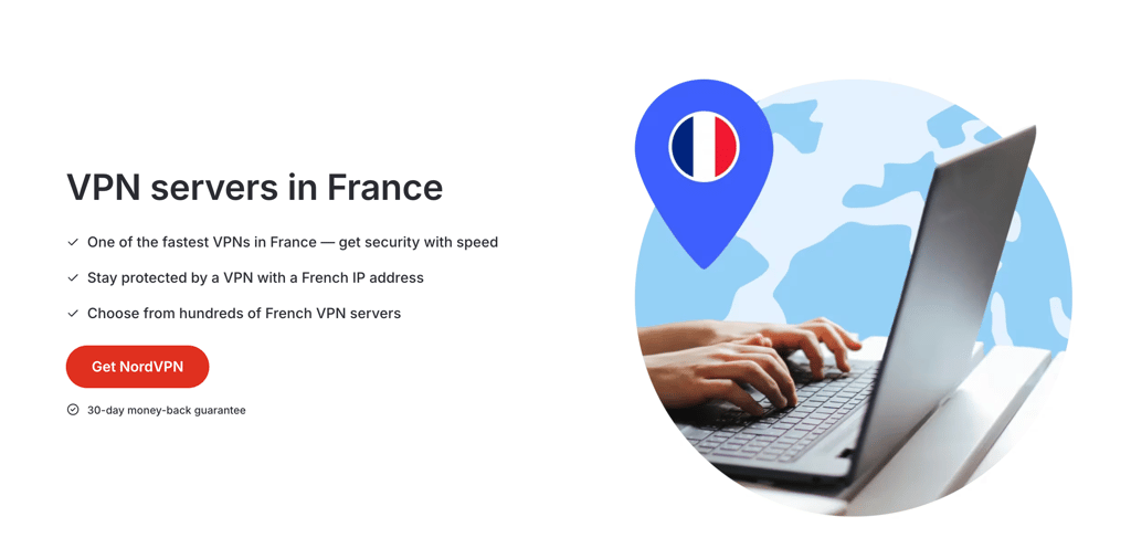 NordVPN is the best VPN for France