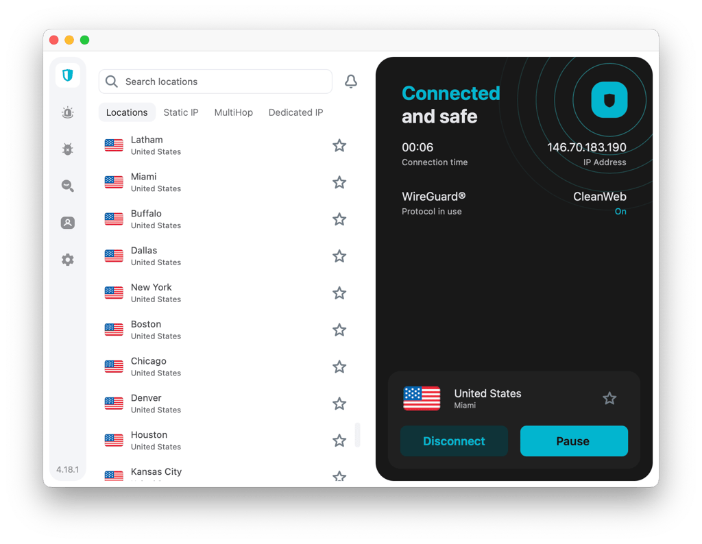 Surfshark app servers list 2026