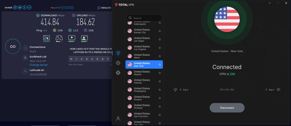 TotalVPN speed test for Bybit in 2026