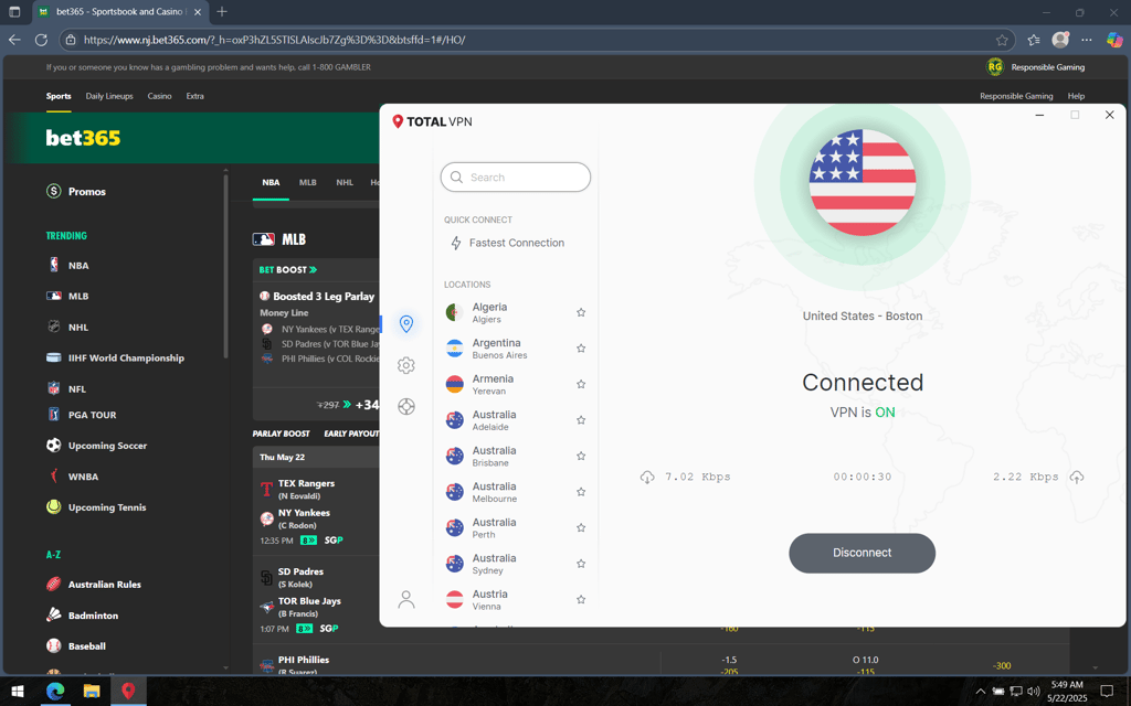 bet365 unlocked with TotalVPN