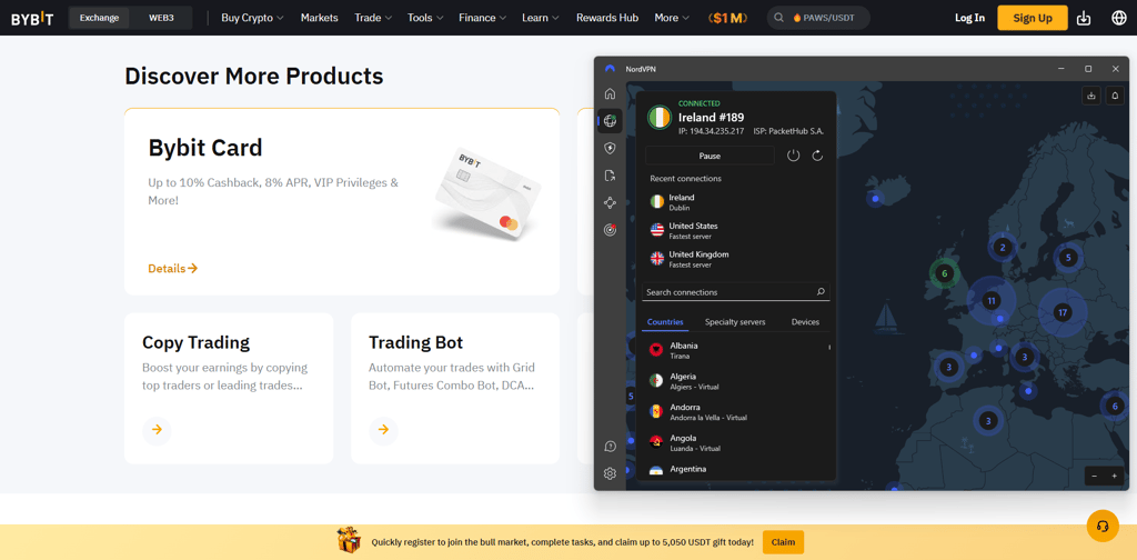 Login to Bybit and start trading in the US in 2026!