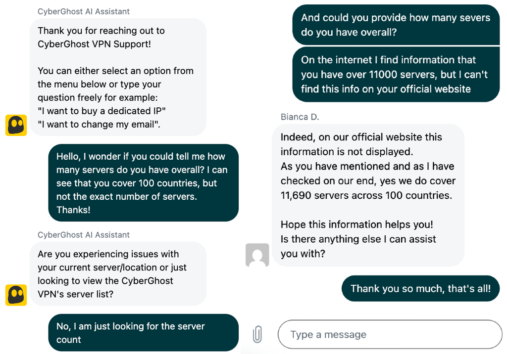 CyberGhost customer support