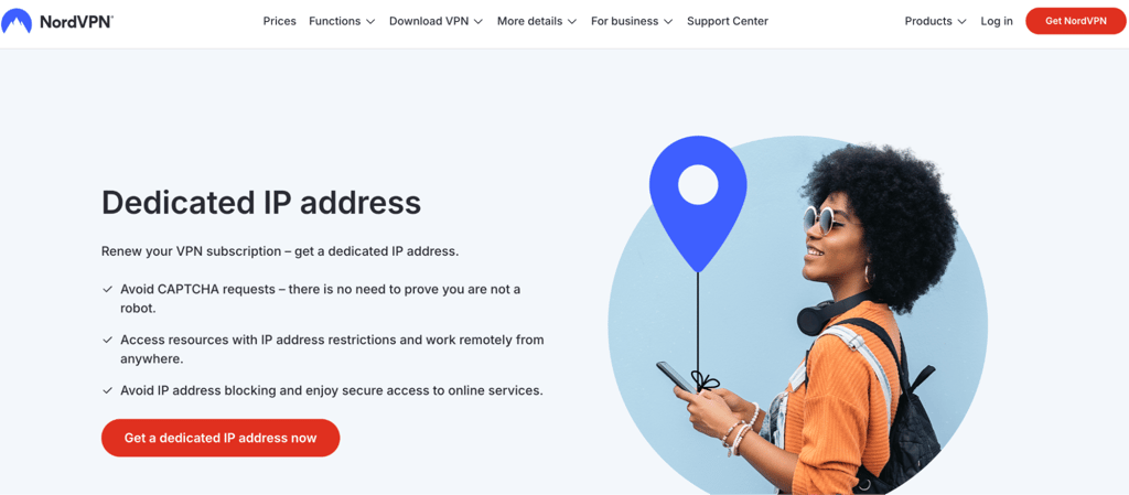Get NordVPN dedicated IP address