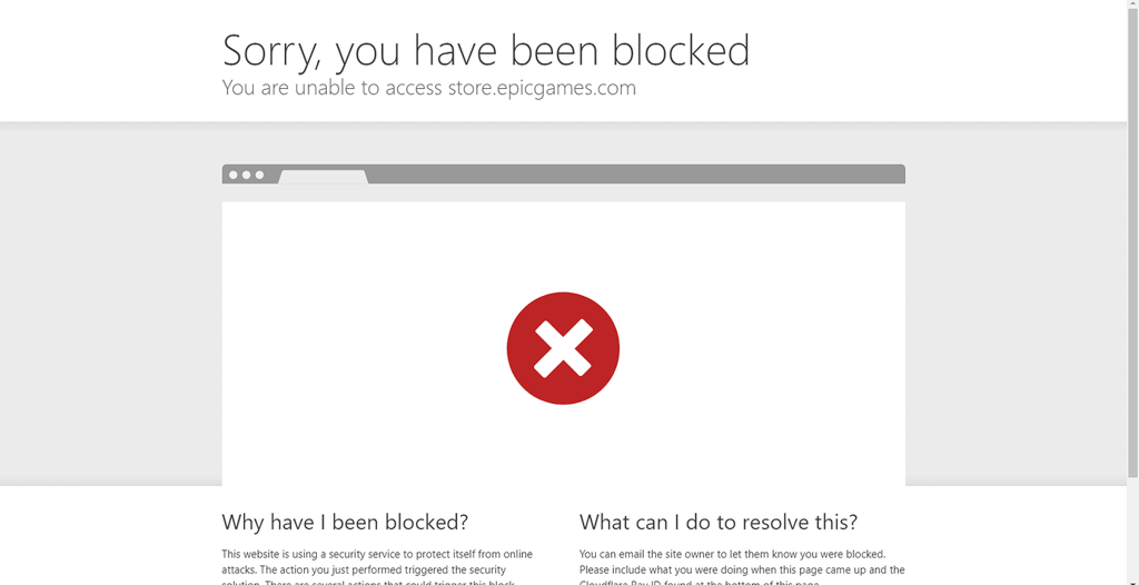 Epic Games blocking a connection from an unsupported region