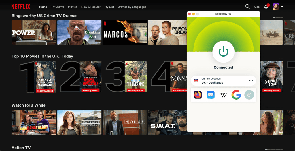 Netflix UK unlocked with ExpressVPN