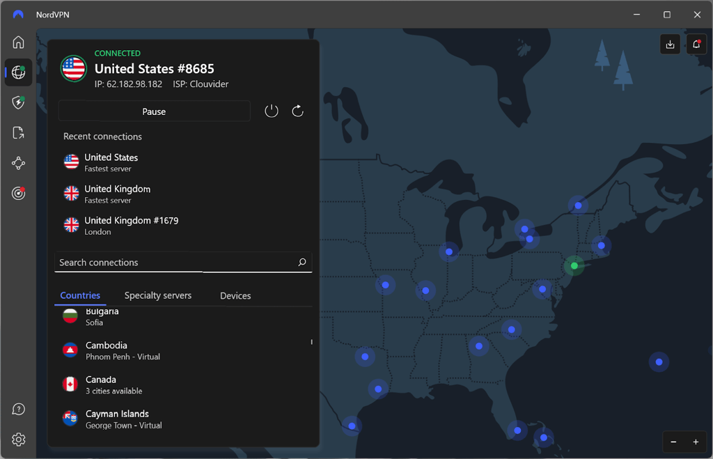 NordVPN desktop app