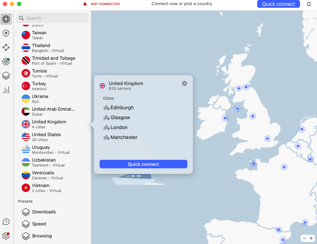 NordVPN UK servers to stream British TV