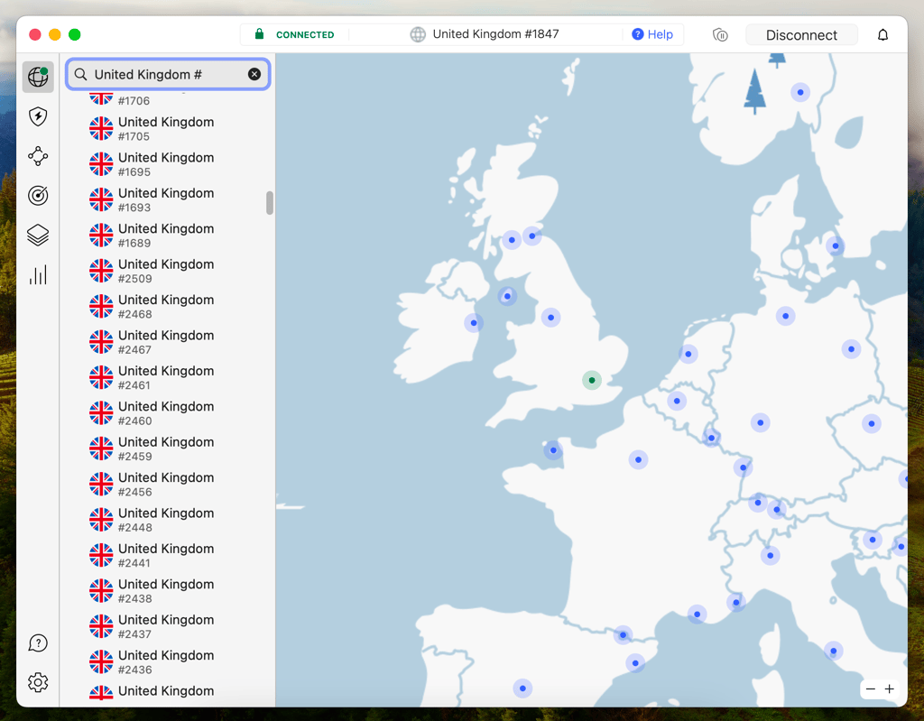 NordVPN UK servers