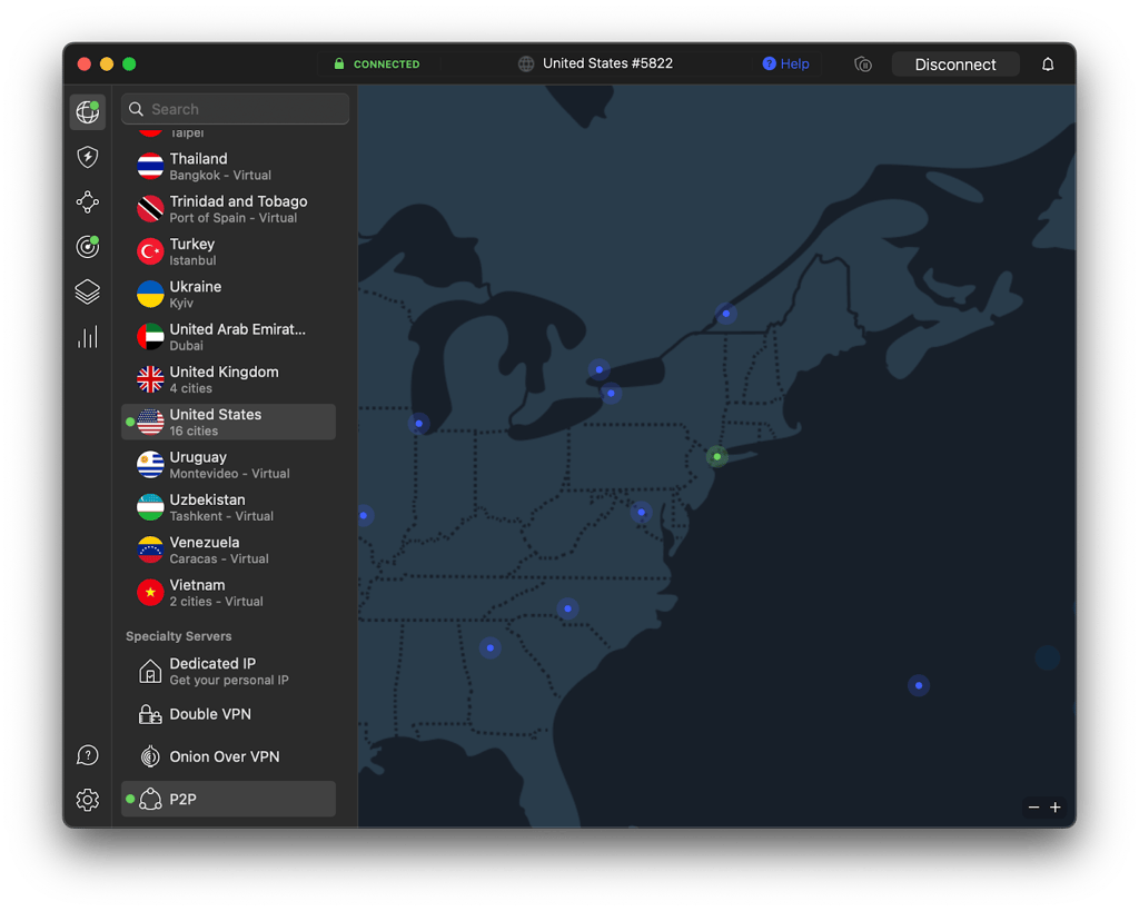 Connect to a server in the US to watch American series abroad