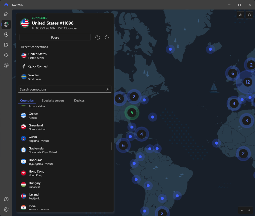 NordVPN servers list to unblock OnlyFans
