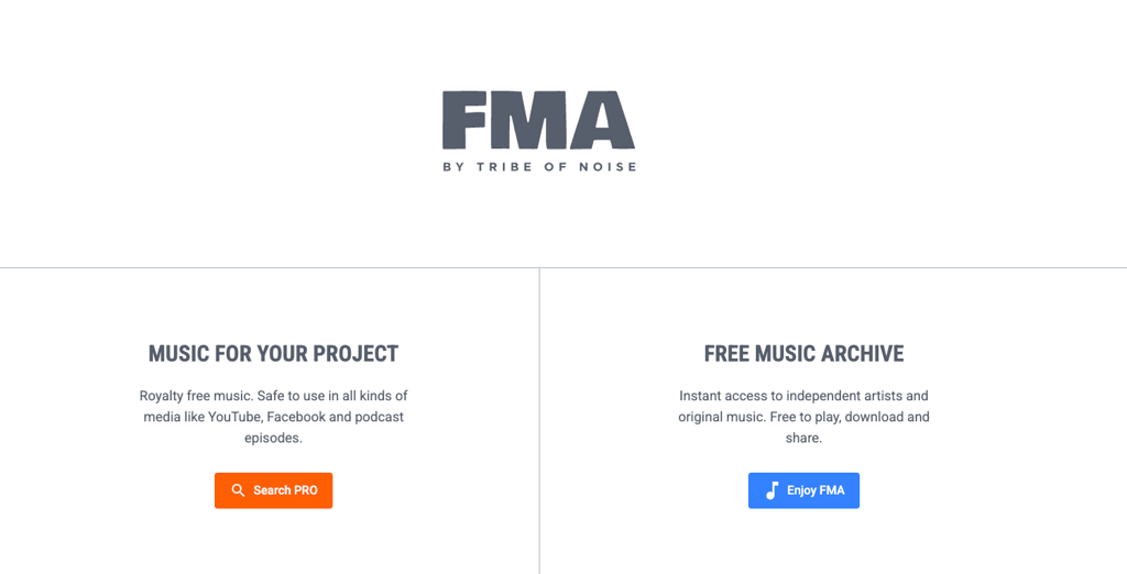 Free Music Archive is one of the best torrenting sites alternatives for indie music fans