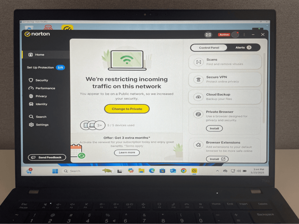 Norton app on Windows