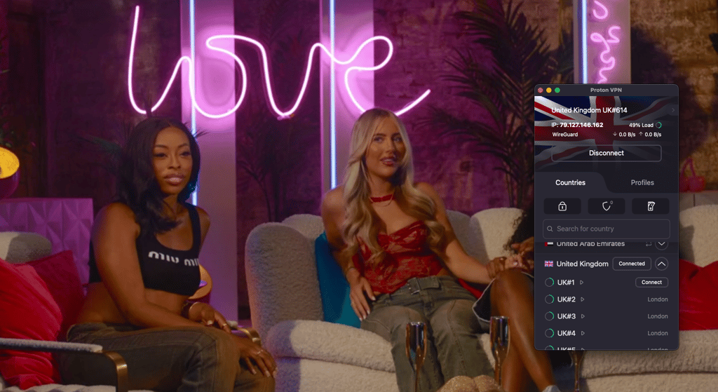 Proton VPN unblocks Love Island UK