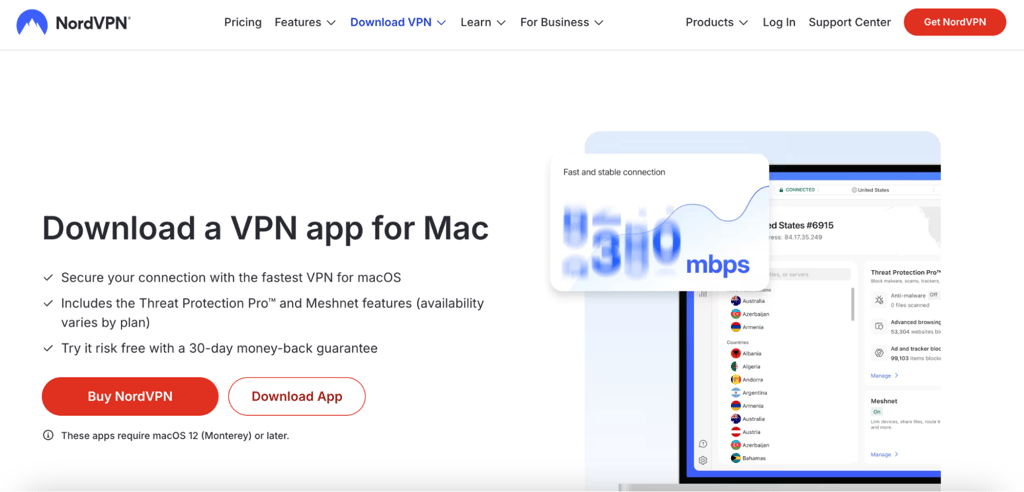 NordVPN offers software apps for every major operating system