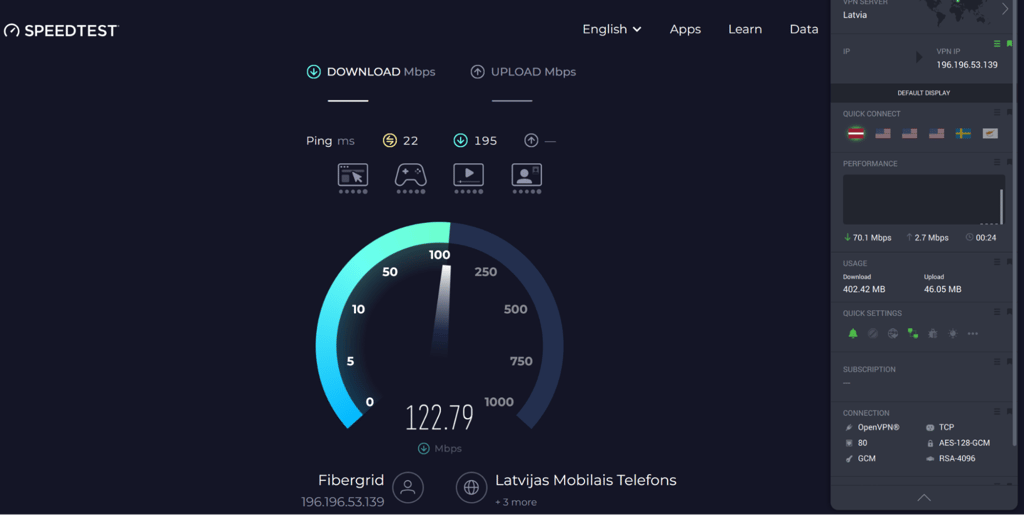 PIA speeds