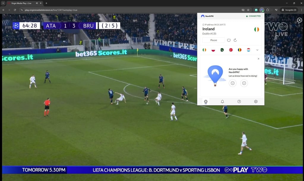 Virgin Media Two with NordVPN