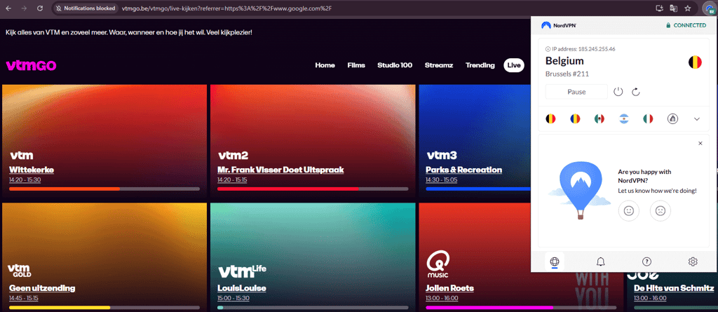 VTM 2 with NordVPN