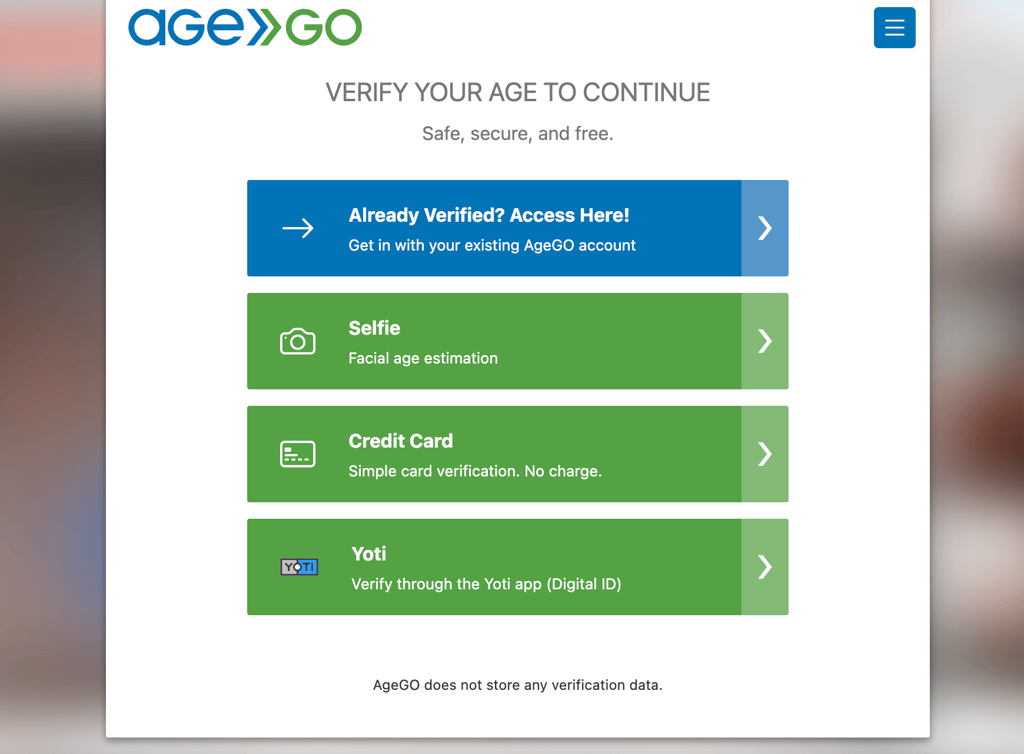 xVideos UK age verification options