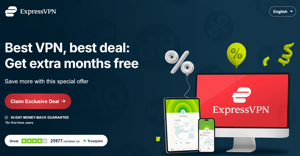ExpressVPN Cyber Monday deal page