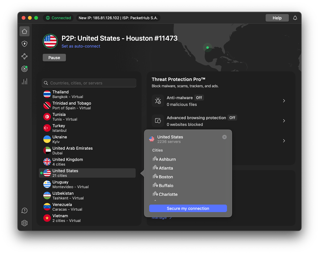 NordVPN US servers for bovada
