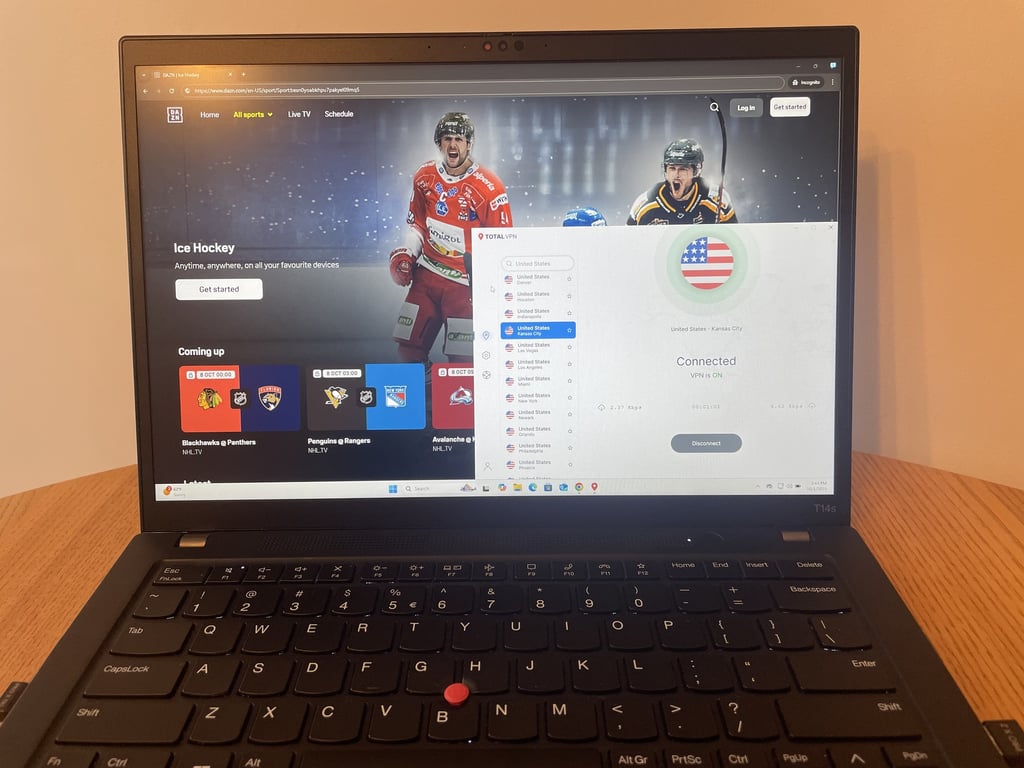 DAZN with Total VPN