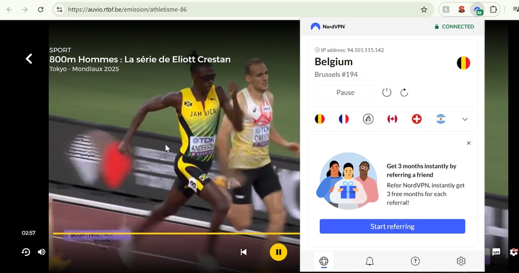 rtbf streaming with vpn fr