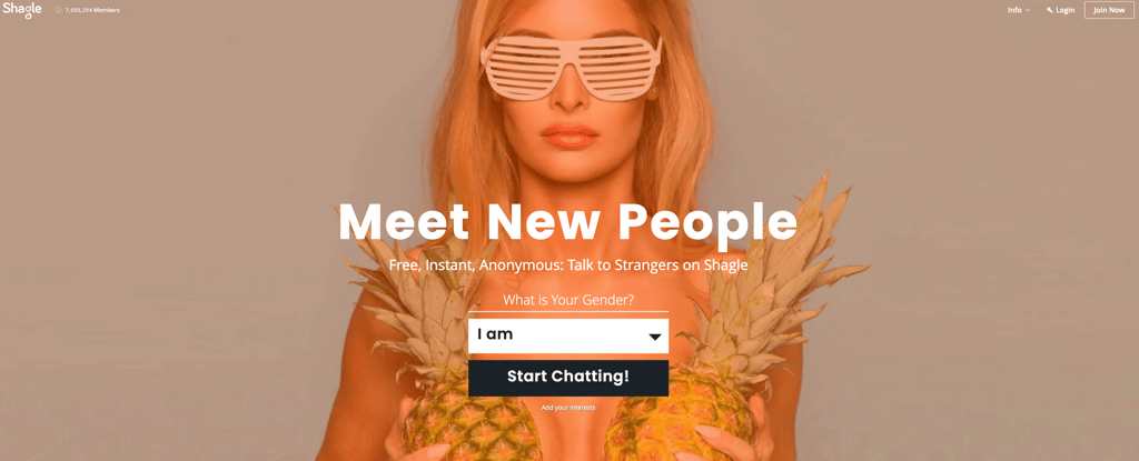 Shagle is an Omegle alternative for adults