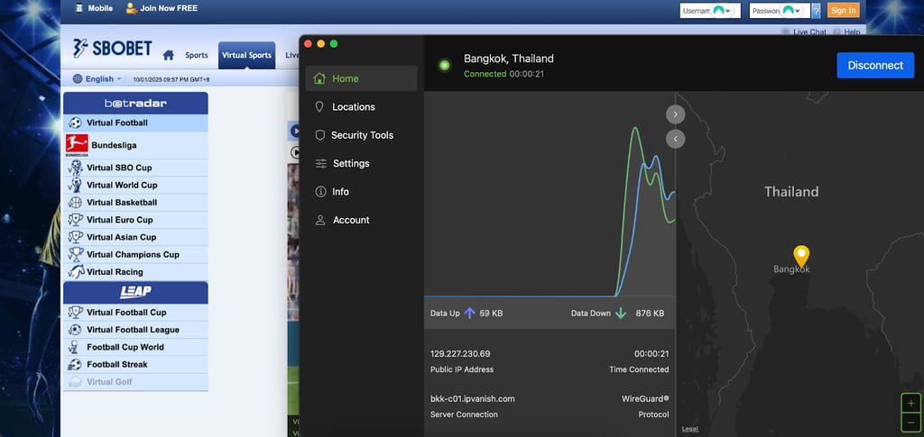 Ipvanish unblocks SBOBET