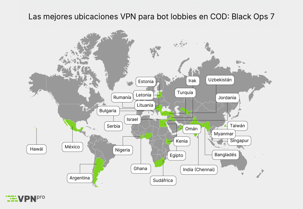 Mejores ubicaciones para bot lobbies en COD