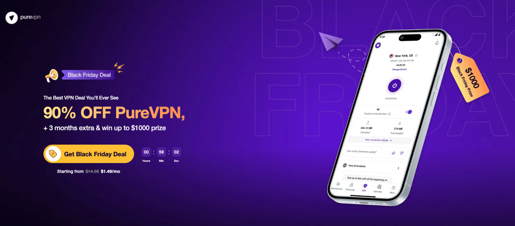 PureVPN Cyber Monday discount