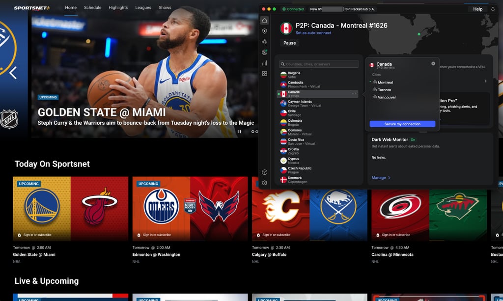 Unblock Sportsnet with NordVPN