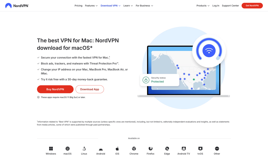 Install NordVPN app