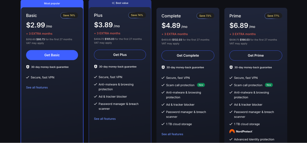 NordVPN Black Friday plans with up to 77% off + 3 months free