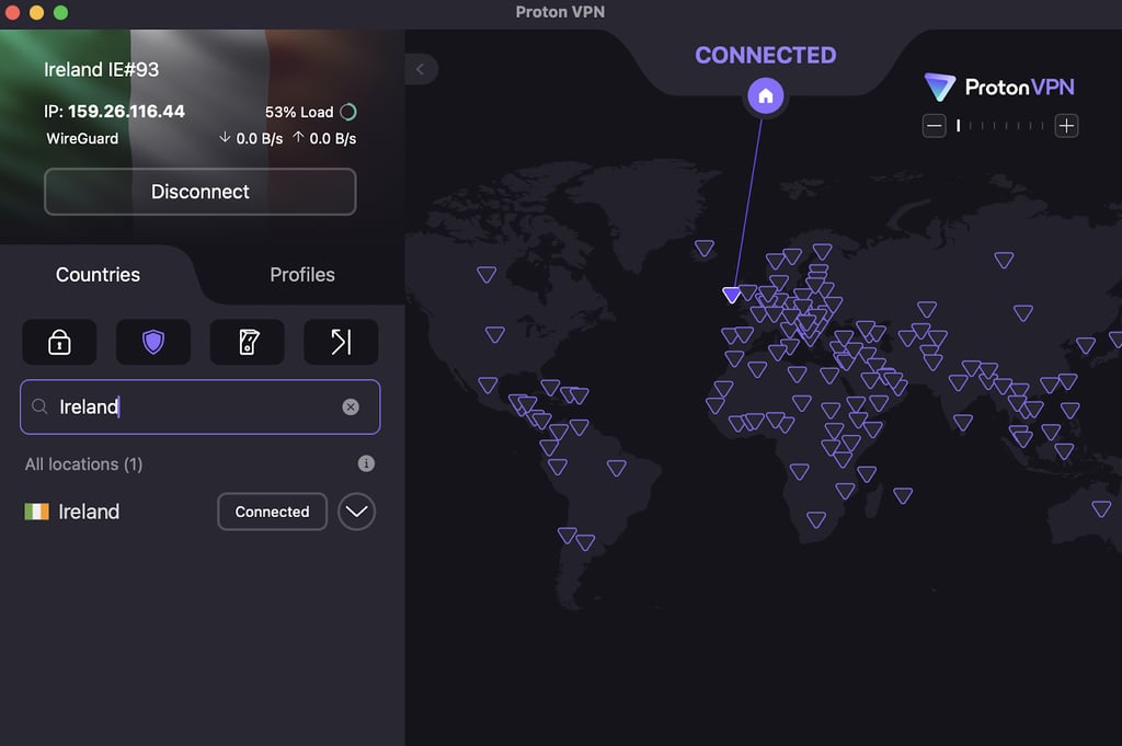 Connect to Ireland server to bypass age checks on websites in Australia