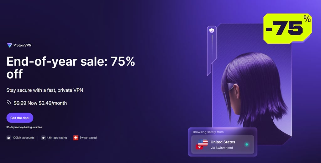 Proton VPN sale page