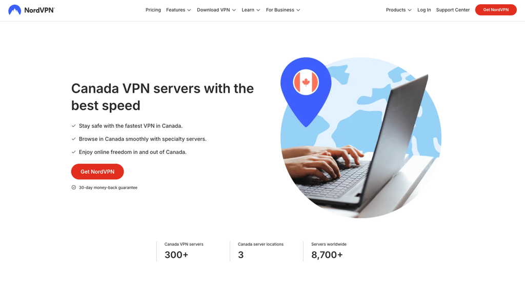 Download NordVPN for Canadian IP