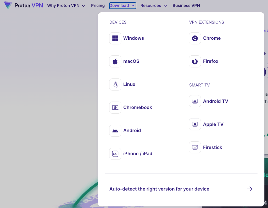 Download Proton VPN for your preferred device