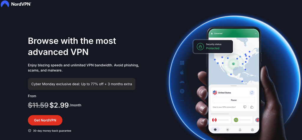 NordVPN is the best VPN to access ChatGPT-5.2 from anywhere